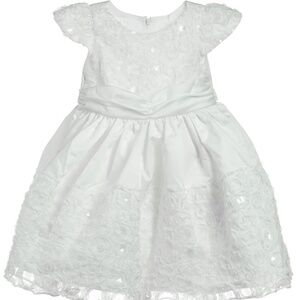 NEW Little Girls Ruffled Tulle White Party Flower Girl Wedding Holiday Parties